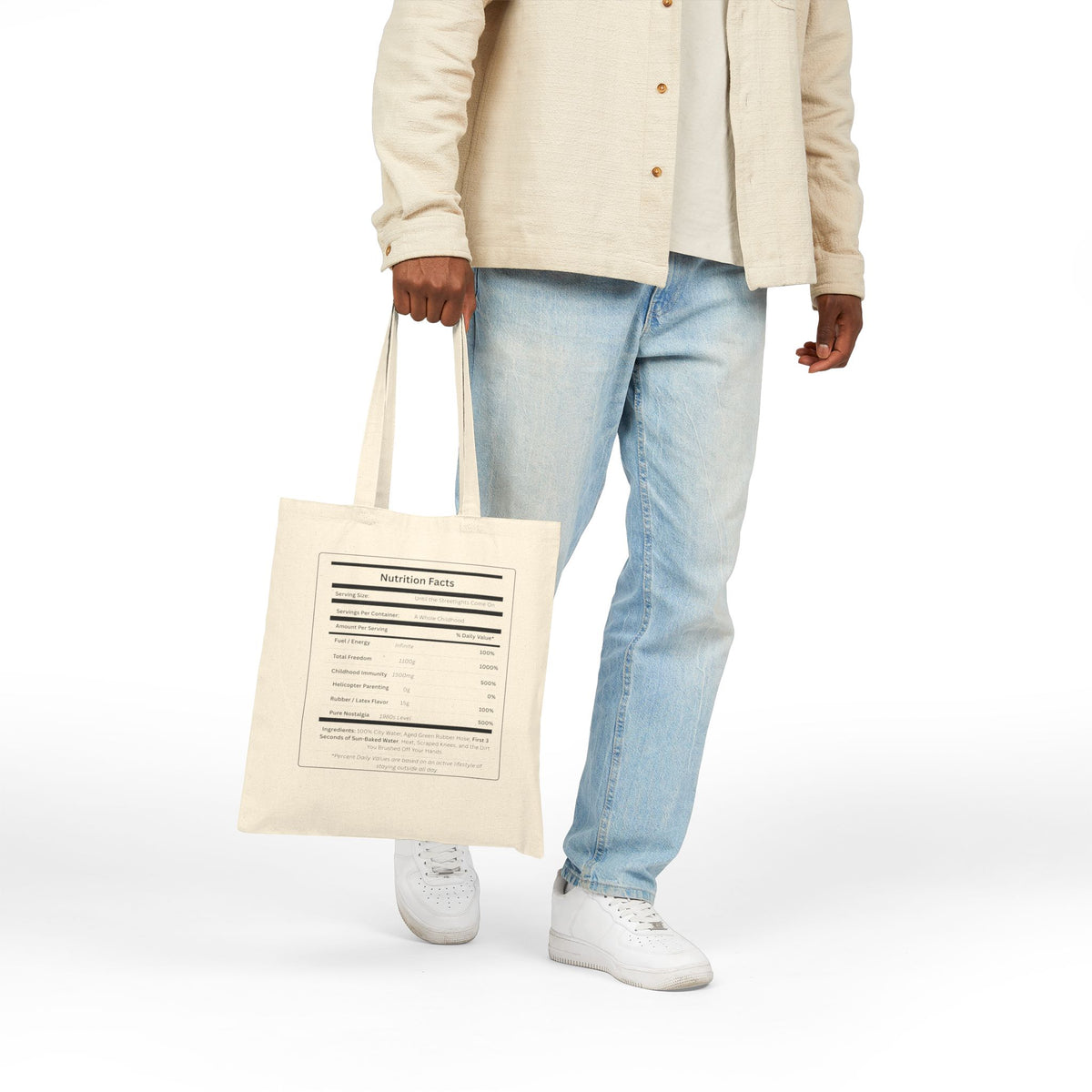 Gen X Hose Water Childhood Facts Tote Bag | Retro Canvas