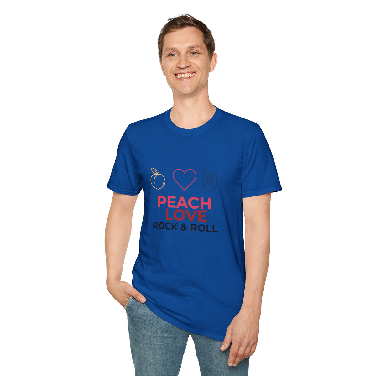 Peach Love Rock & Roll T-Shirt | Comfort Colors