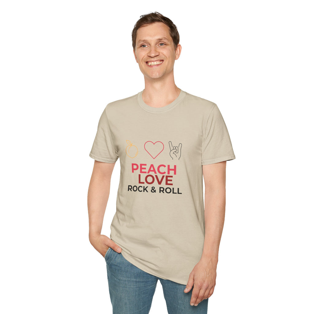 Peach Love Rock & Roll T-Shirt | Comfort Colors