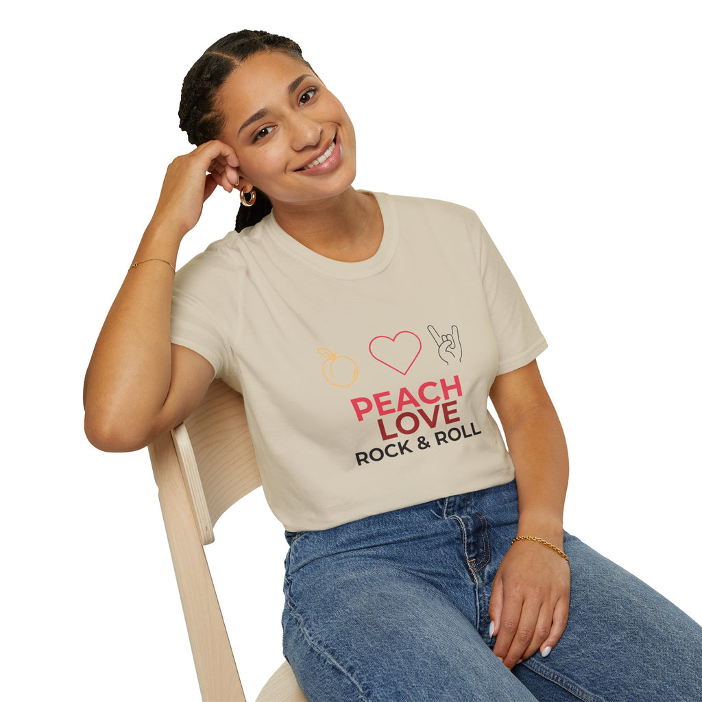 Peach Love Rock & Roll T-Shirt | Comfort Colors