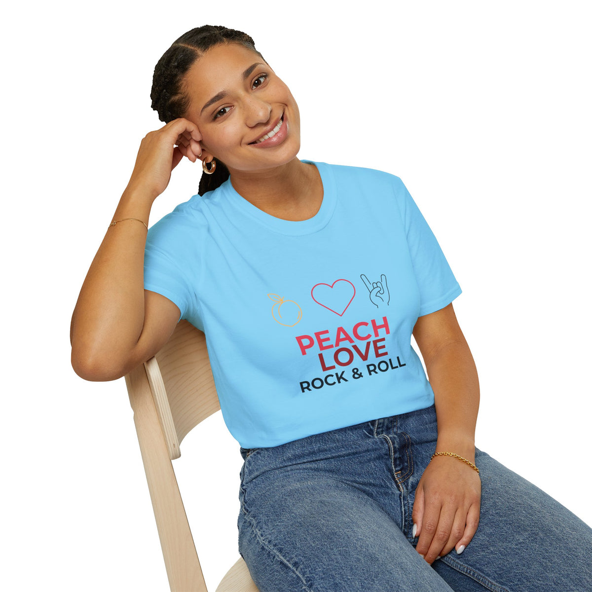 Peach Love Rock & Roll T-Shirt | Comfort Colors