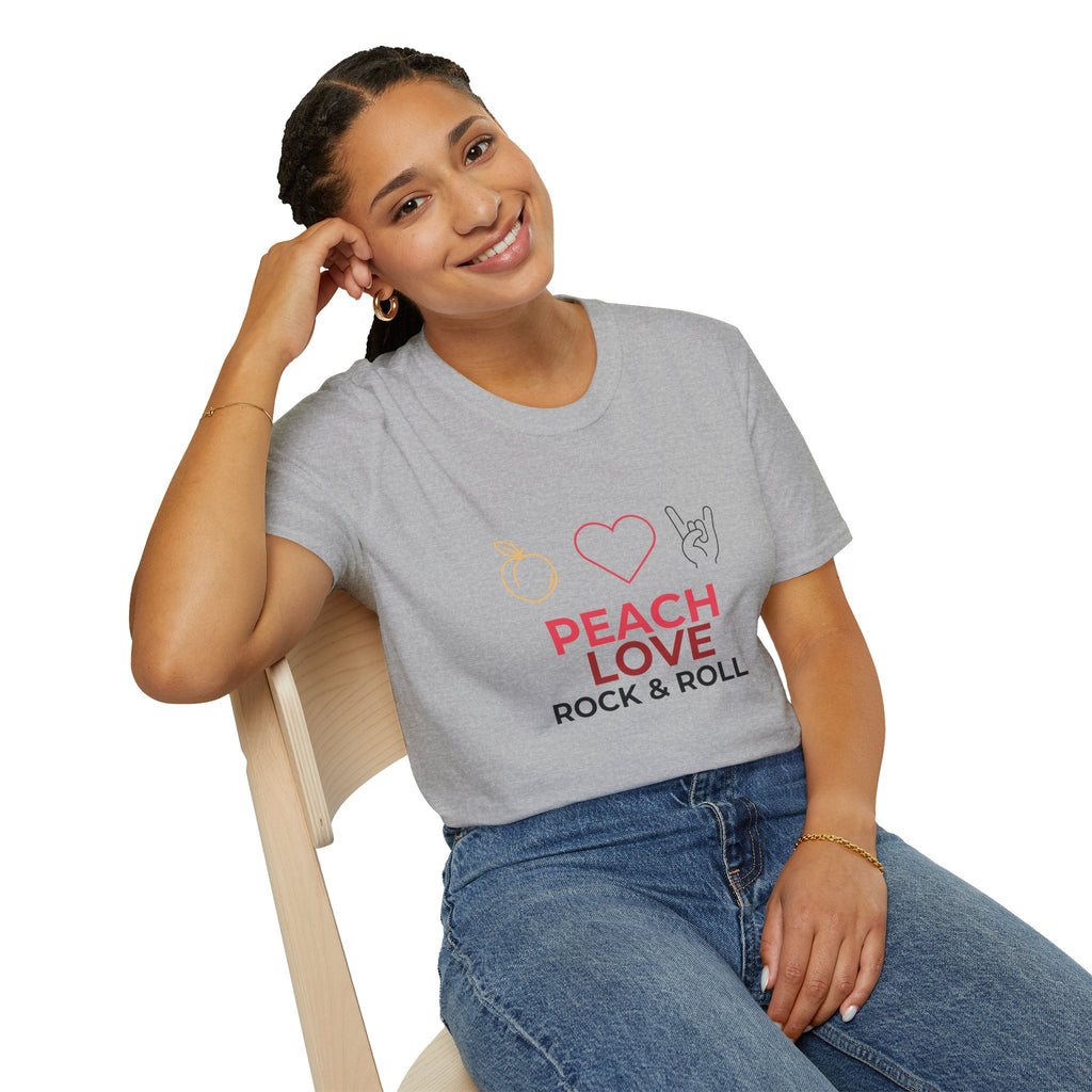 Peach Love Rock & Roll T-Shirt | Comfort Colors