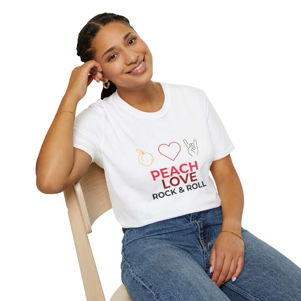 Peach Love Rock & Roll T-Shirt | Comfort Colors