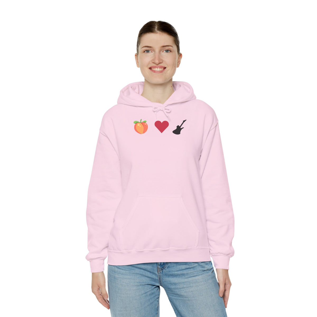Peach Love Rock & Roll Two-Sided Hoodie | Original Logo