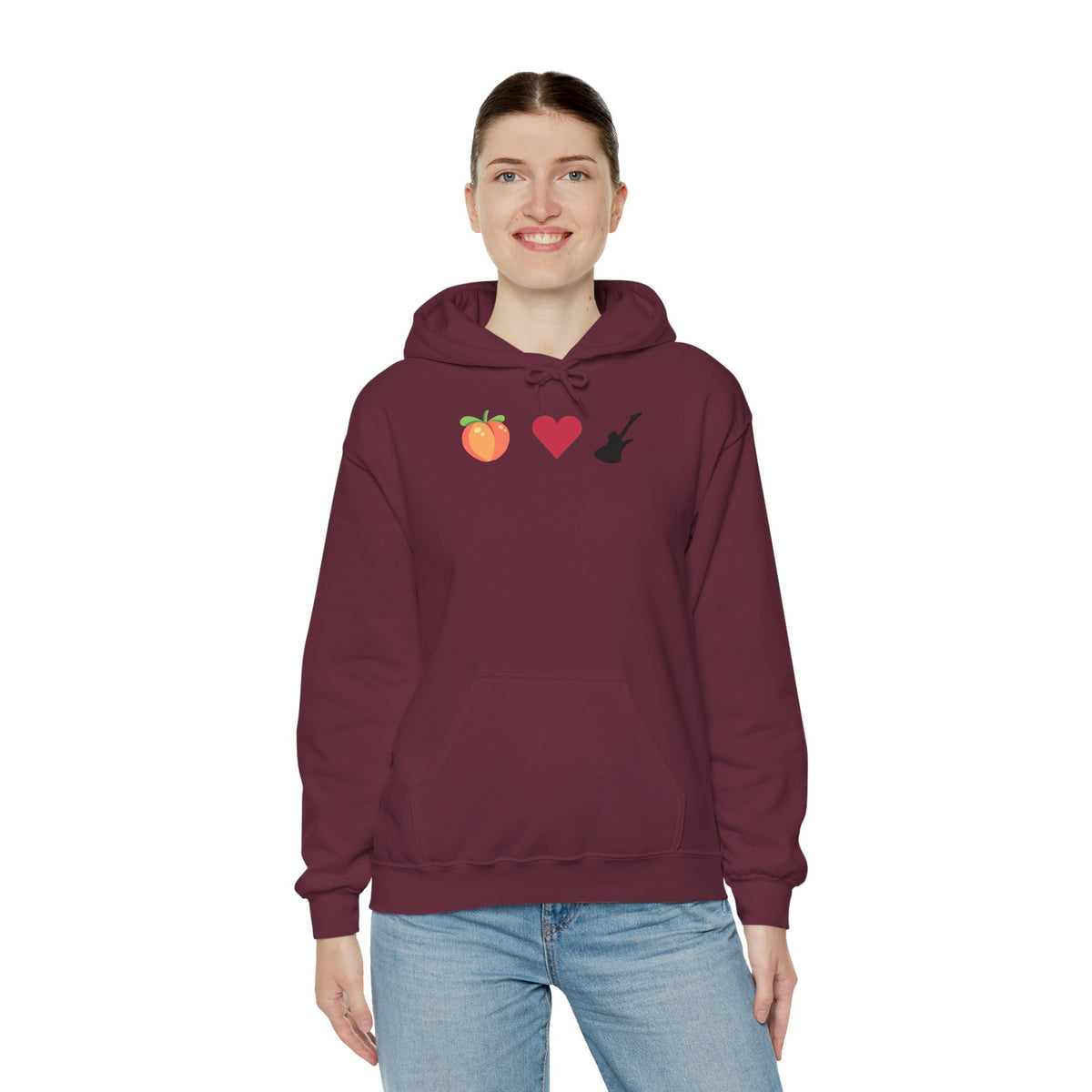 Peach Love Rock & Roll Two-Sided Hoodie | Original Logo