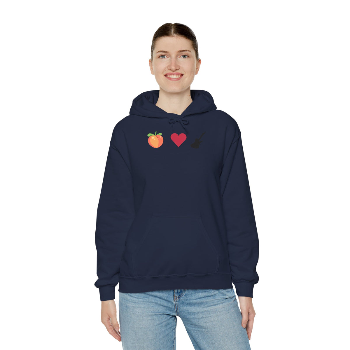 Peach Love Rock & Roll Two-Sided Hoodie | Original Logo