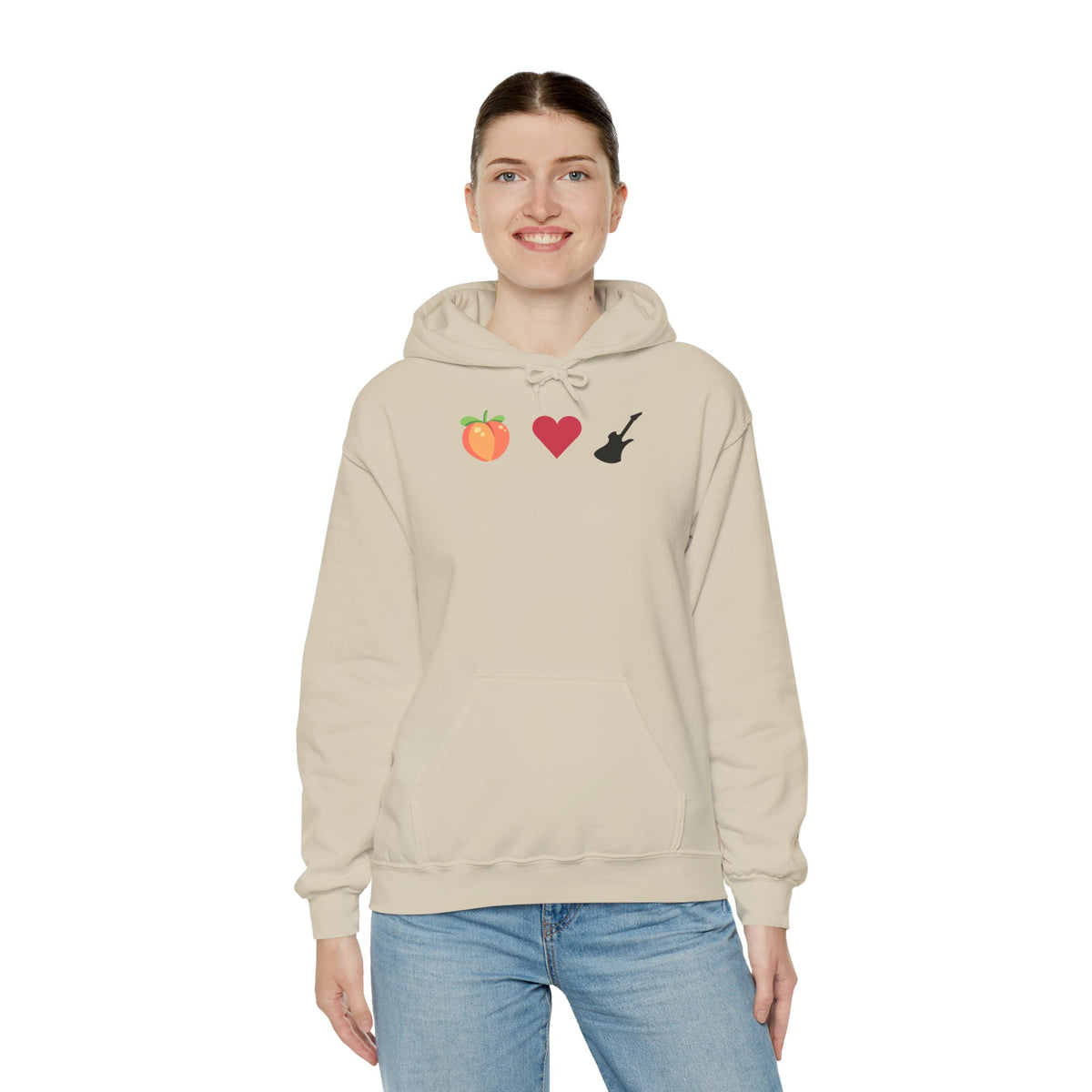 Peach Love Rock & Roll Two-Sided Hoodie | Original Logo