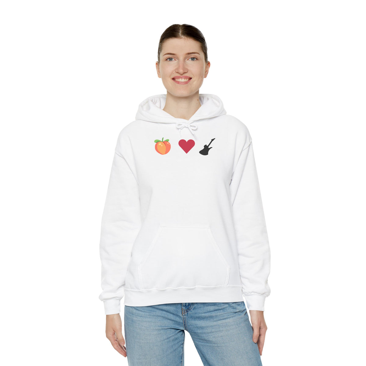 Peach Love Rock & Roll Two-Sided Hoodie | Original Logo