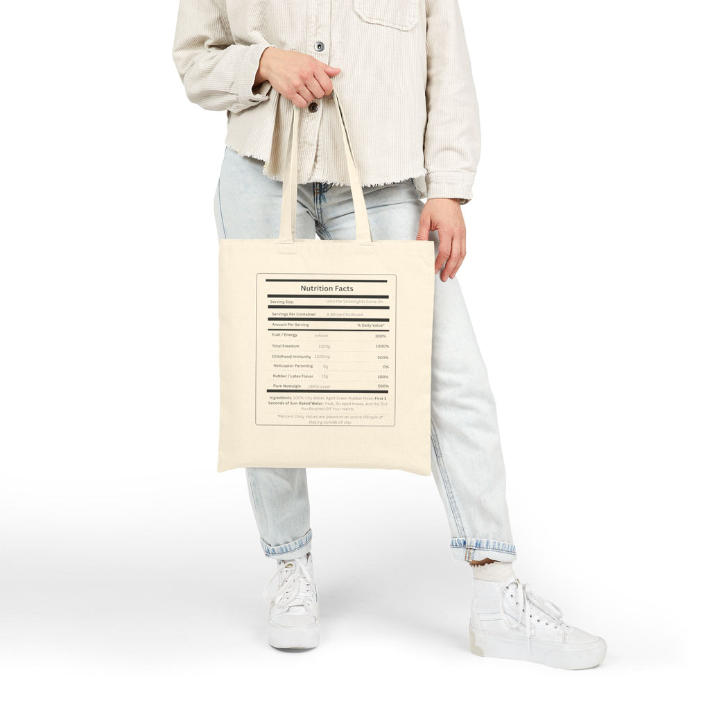 Gen X Hose Water Childhood Facts Tote Bag | Retro Canvas
