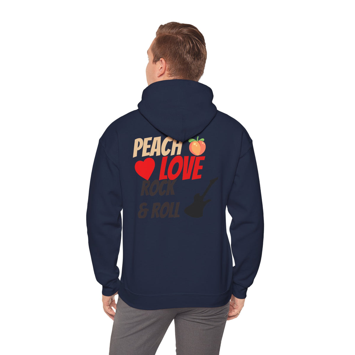 Peach Love Rock & Roll Two-Sided Hoodie | Original Logo