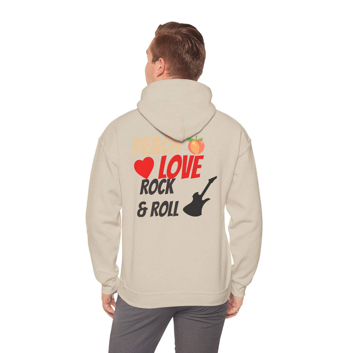 Peach Love Rock & Roll Two-Sided Hoodie | Original Logo