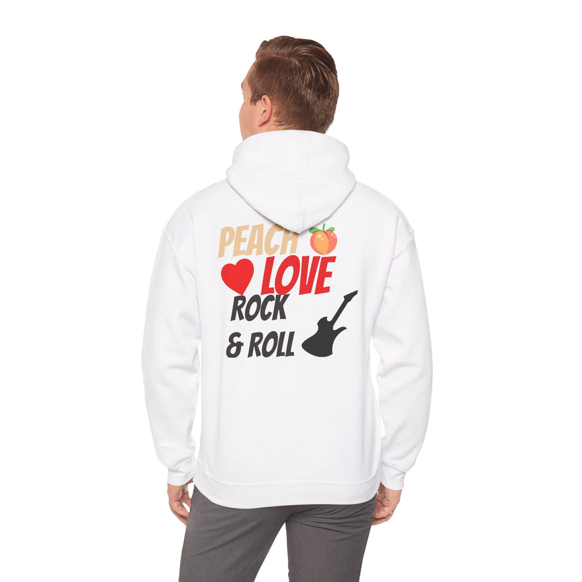 Peach Love Rock & Roll Two-Sided Hoodie | Original Logo