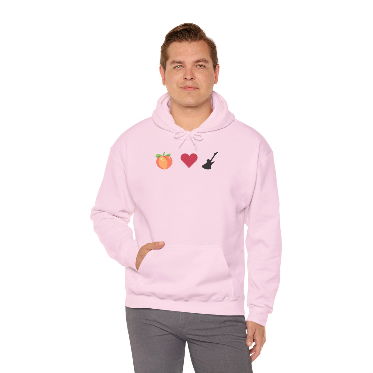 Peach Love Rock & Roll Two-Sided Hoodie | Original Logo