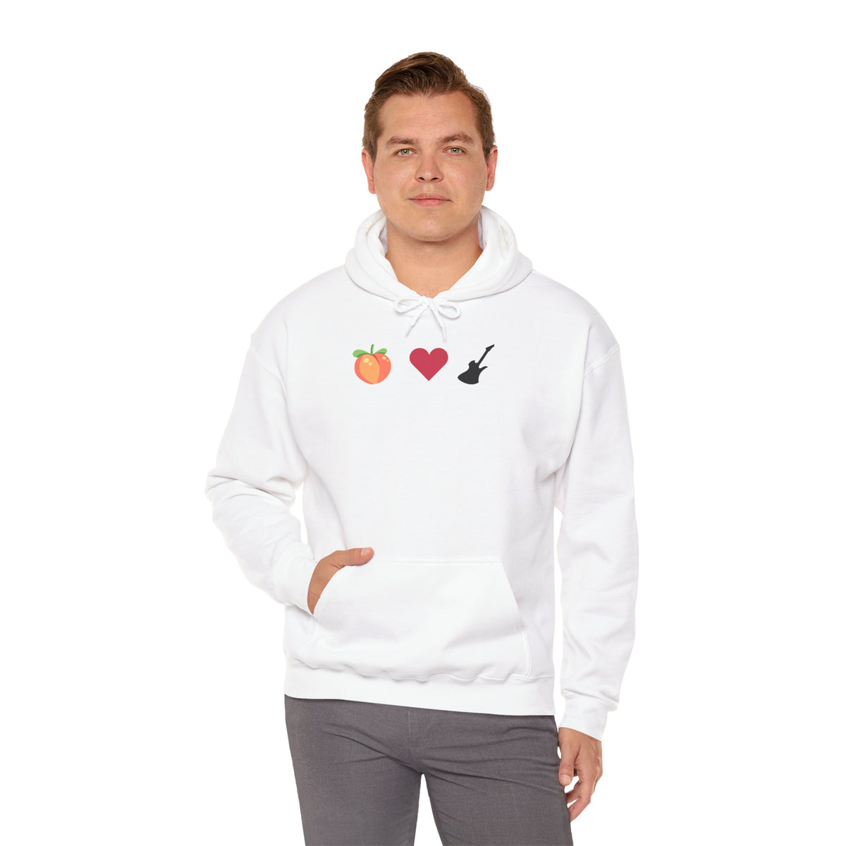 Peach Love Rock & Roll Two-Sided Hoodie | Original Logo