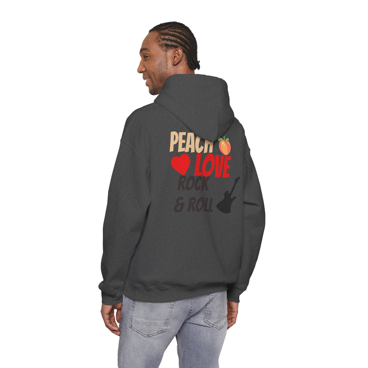 Peach Love Rock & Roll Two-Sided Hoodie | Original Logo