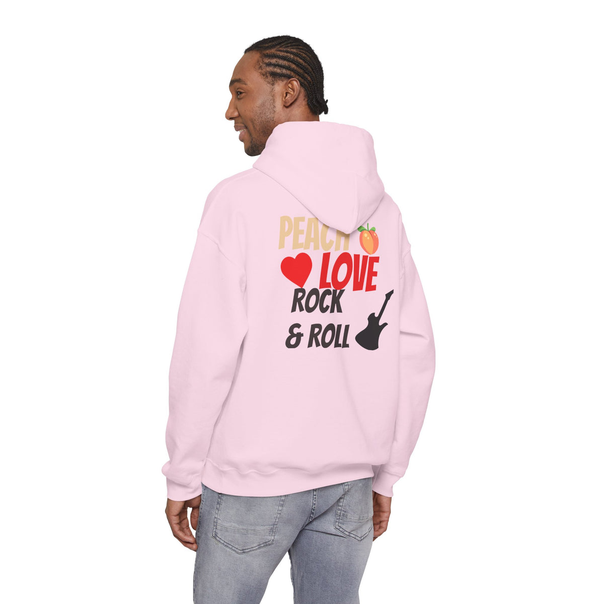 Peach Love Rock & Roll Two-Sided Hoodie | Original Logo