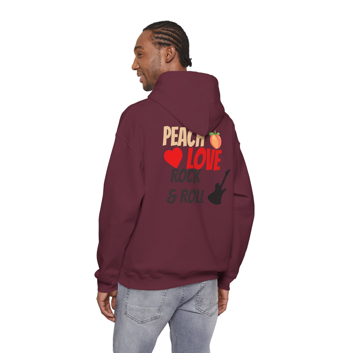 Peach Love Rock & Roll Two-Sided Hoodie | Original Logo