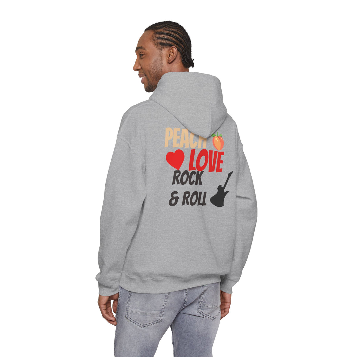 Peach Love Rock & Roll Two-Sided Hoodie | Original Logo