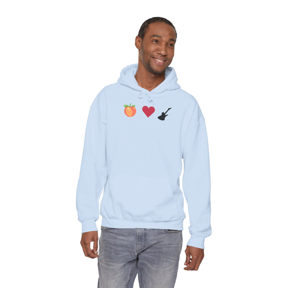 Peach Love Rock & Roll Two-Sided Hoodie | Original Logo