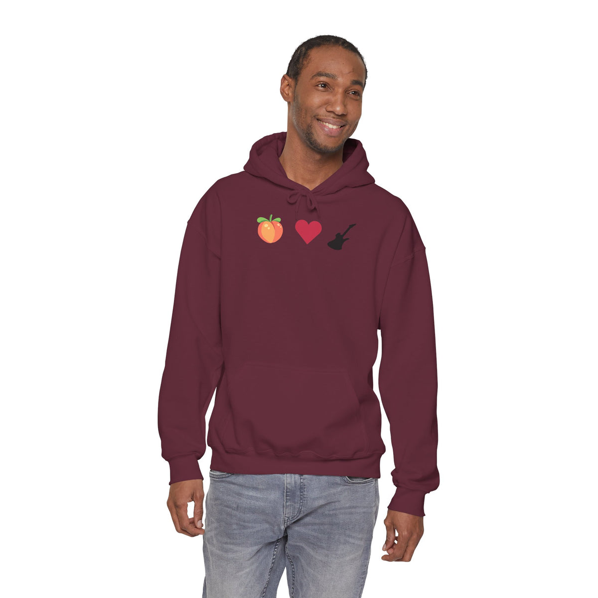 Peach Love Rock & Roll Two-Sided Hoodie | Original Logo