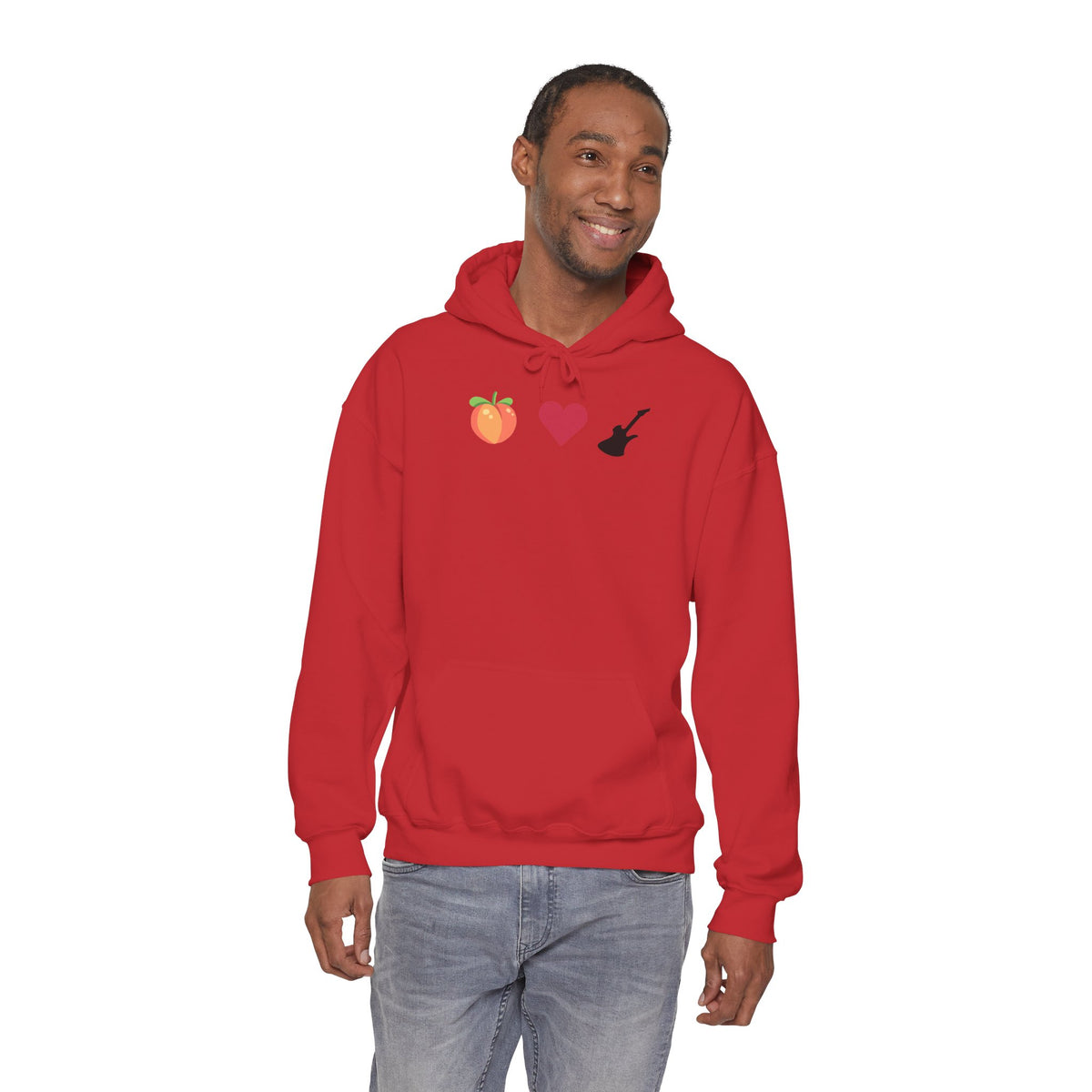 Peach Love Rock & Roll Two-Sided Hoodie | Original Logo