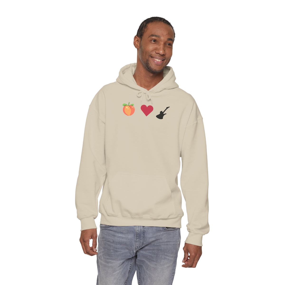 Peach Love Rock & Roll Two-Sided Hoodie | Original Logo